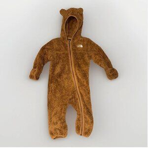 The North Face Baby Bear Snow Suit Zip Up One Piece 12-18m Toasted Brown Unisex
